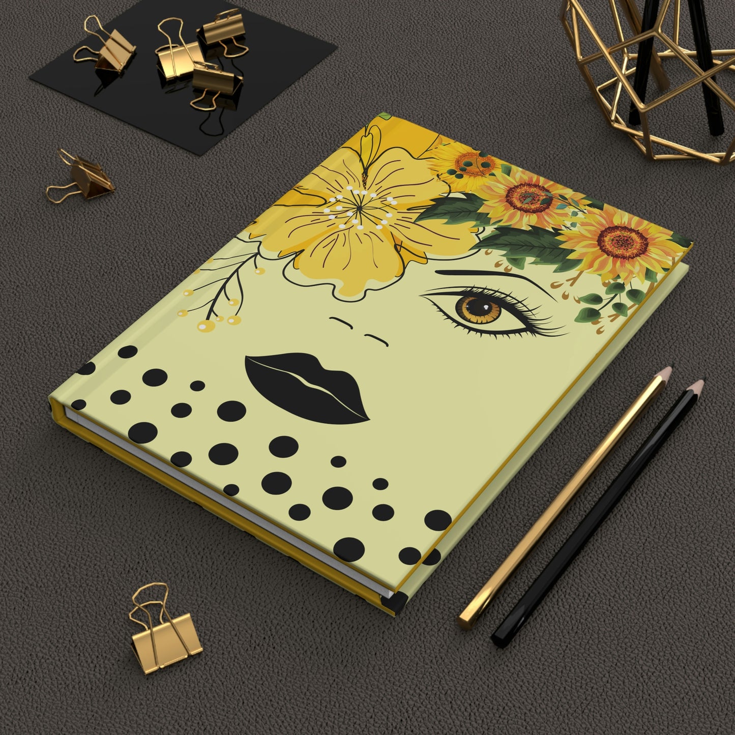 Queen Yellow Hardcover Journal Matte