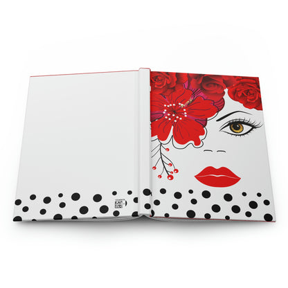 Queen Red & White Hardcover Journal Matte