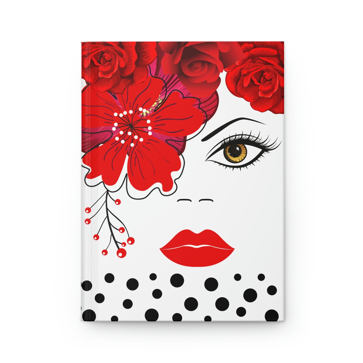 Queen Red & White Hardcover Journal Matte