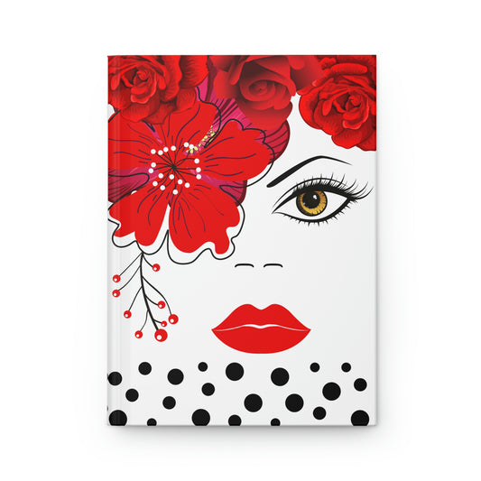 Queen Red & White Hardcover Journal Matte