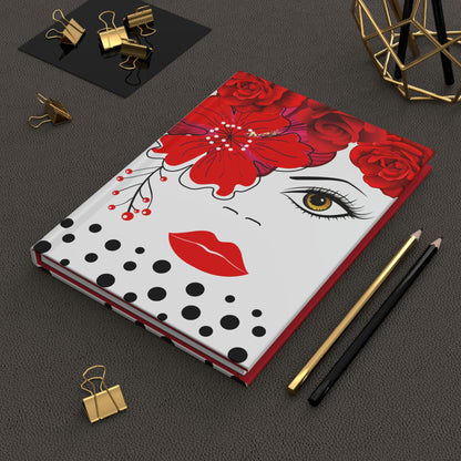 Queen Red & White Hardcover Journal Matte