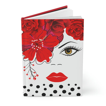 Queen Red & White Hardcover Journal Matte